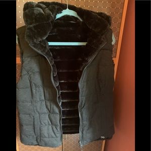 Faux fur reversible vest
